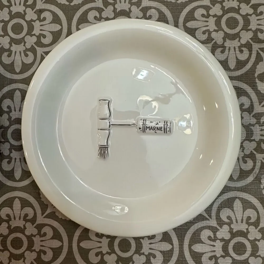 Williams Sonoma Appetizer Round Corkscrew Plates 2003 Vintage 6‎ Piece NEW